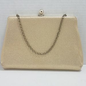 Vintage Glitter Gold Clutch